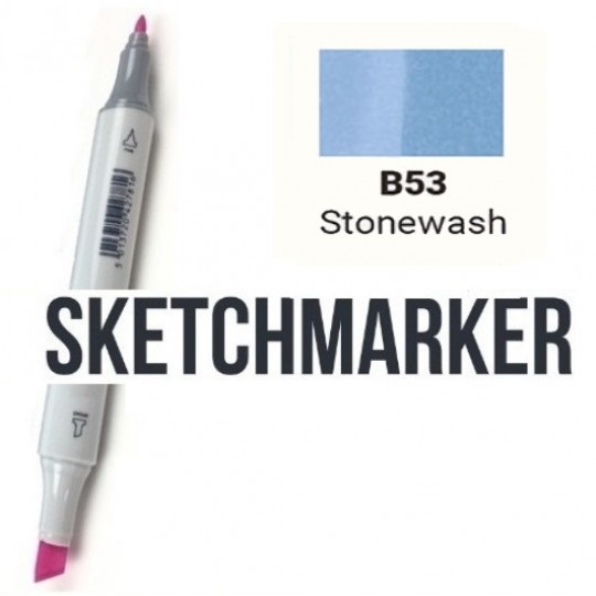 Маркер SKETCHMARKER, 2 пера: долото и тонкое, Stonewash - Пемза, SM-B53 3