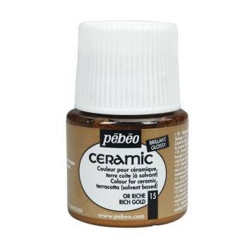 Фарба лакова по склу та кераміці Ceramic 45 мл, інтенсивна золота, 025-015 ТМ "Pebeo"