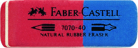 Гумка 7070(В)-80 червоно-синя, 187080 Faber-Castell ***
