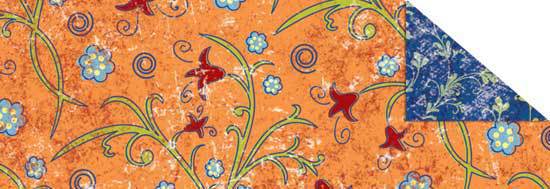 Калька "Парадіс" 115г 20*30см(21*30см) Помаранчевий мотив Дрібні квіточки UR 77224602R