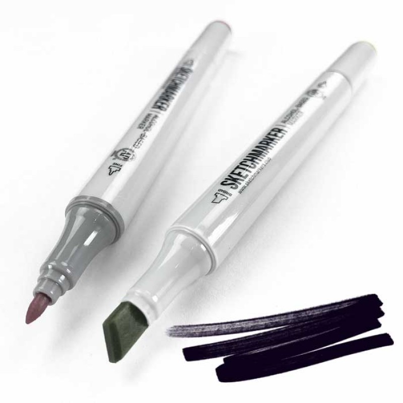 Маркер SKETCHMARKER, 2 пера: долото и тонкое, Violet Black - Фиолетово-черный, SM-VB 3