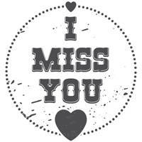 Штамп дерев`яний d=3,5 см "I Miss You", WE4006 ТМ "Woodies"