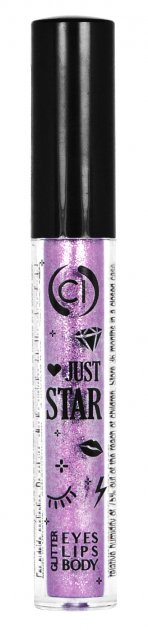 Глітер рідкий для обличчя Just Star 4ml 107 Twinkle Lavender, Colour Intense