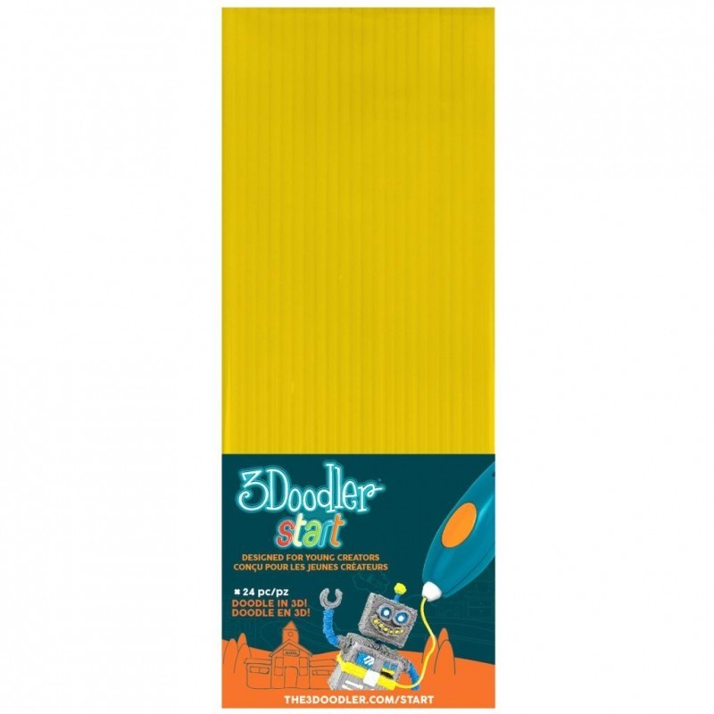 Набор стержней для 3D - ручки, жёлтый (24 шт), 3DS-ECO04-YELLOW-24