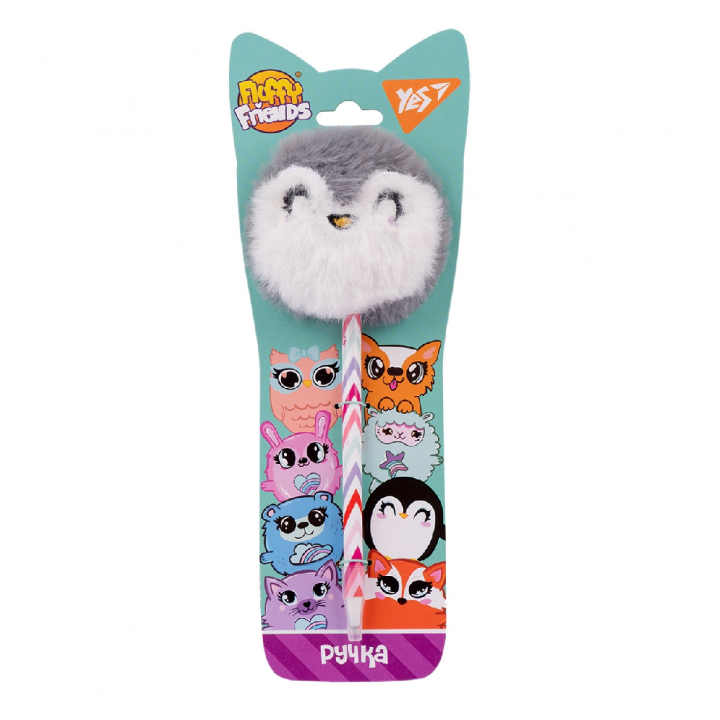 Ручка кулькова "Fluffy Friends", пінгвін Елан, 412089 Yes ***