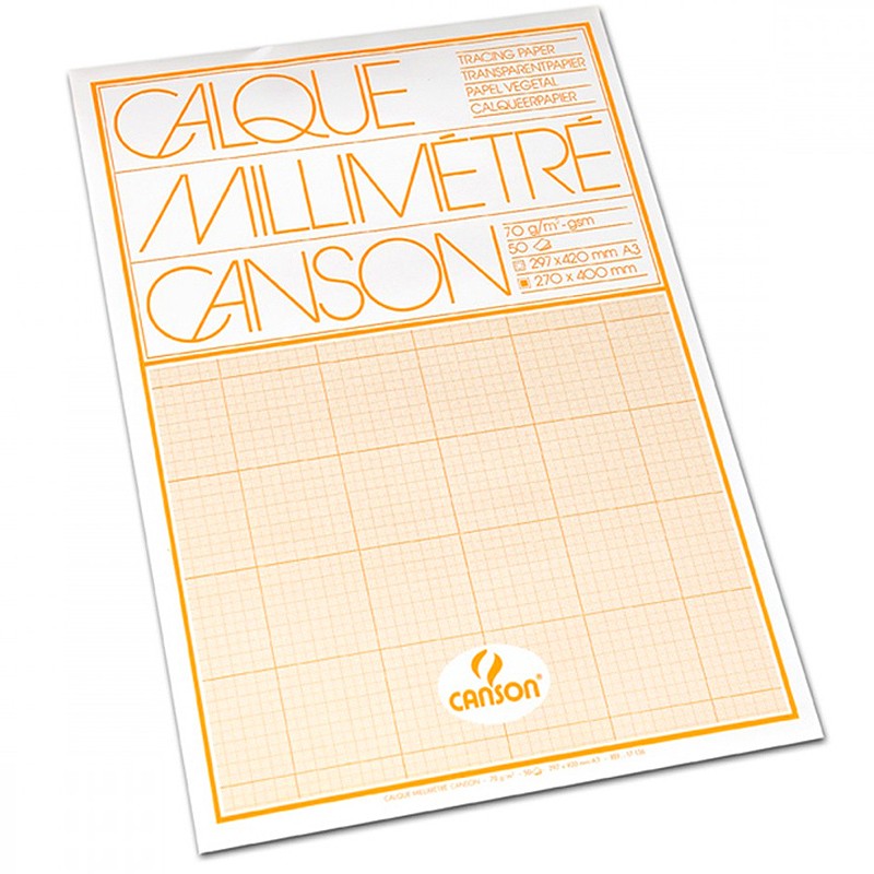 Склейка кальки миллиметровой А3 70 г 50 л., 200017136 Canson