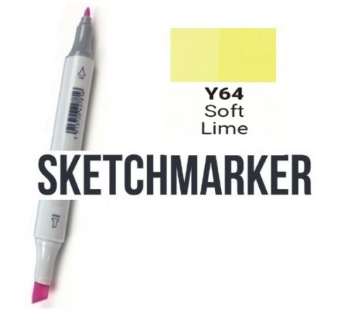 Маркер SKETCHMARKER, 2 пера: долото и тонкое, Soft Lime - Мягкий лайм, SM-Y64 3