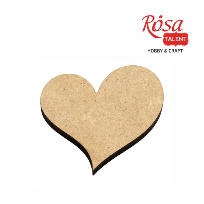 Міні-заготовка Серце 2, МДФ, 3,7*4,0 см, 1 шт, Rosa Talent (10)