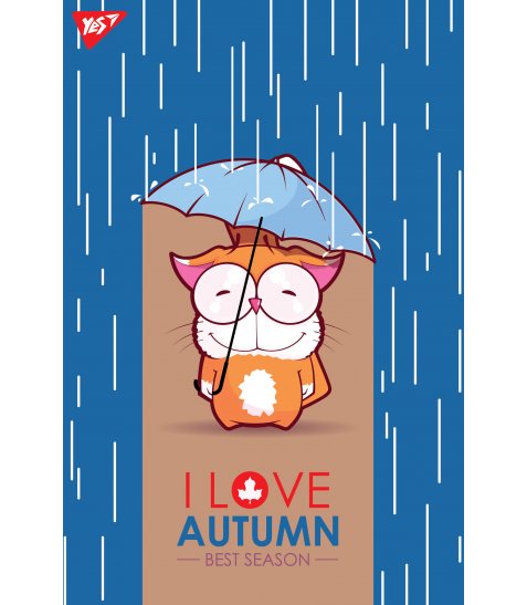Блокнот B5 80 арк. кл. "Funny autumm" СМІК + білила, YES 891446
