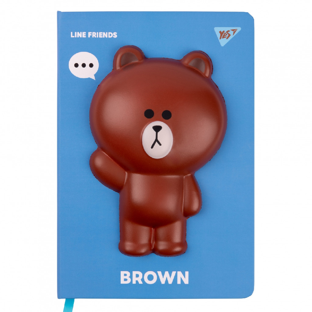 Блокнот-сквиш А5/128 лин. "Line Friends. Brown", 151802