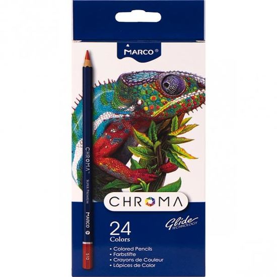 Олівці 24 кол. Chroma шестигранні, 8010-24CB, Marco 2