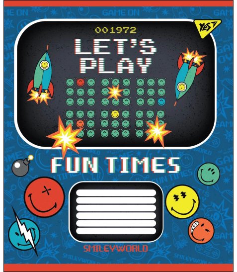 Тетрадь 12 кос. YES Smiley fun times, 764513