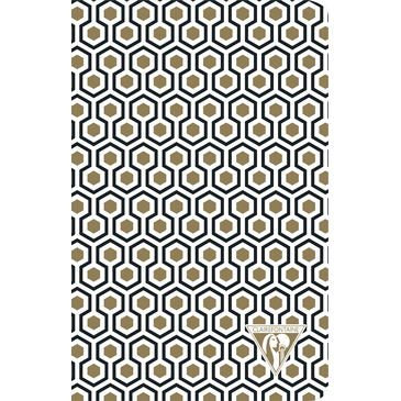 Блокнот 11*17 см 48 л. Neo Deco NoteBook, линия, на скобе, бумага слоновая кость, чёрно-золотой, 192606C