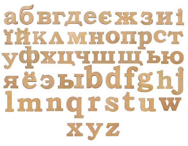 Заготовка Літера "т", МДФ, висота 8 см, 1шт, Rosa Talent (5)