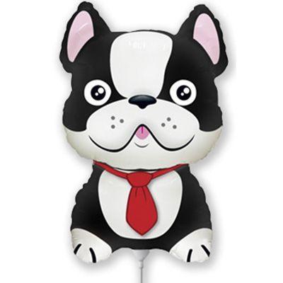 Шар воздушный Фигура Бульдог черный, 1206-0999