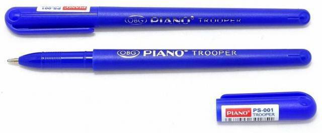 Ручка кулькова Piano Trooper PS-001 синя, 3 122