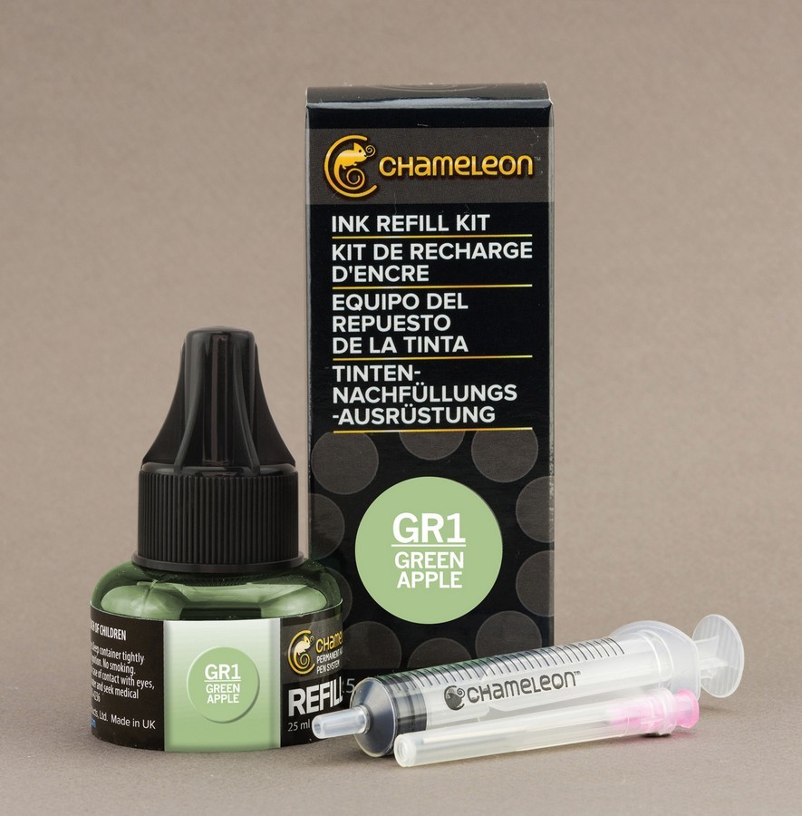 Чорнило для заправки маркера Chameleon 25 мл - Green Apple (зелене яблуко, GR1), CT9045
