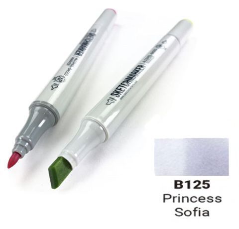 Маркер SKETCHMARKER, 2 пера: долото и тонкое, Princes Sofia - Принцесса София, SM-B125 3