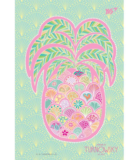 Зошит В6/144 кл. YES пл. обкл. Turnowsky. Art pineapple, 681307